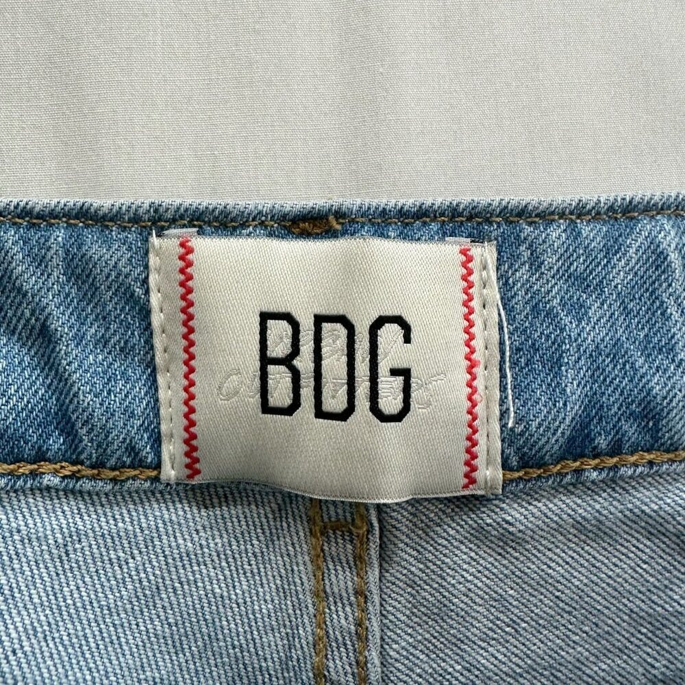 BDG Jeans Womens Size 31 Mid Rise Skinny Cropped Light Washed Denim Cotton Blue - Picture 8 of 12